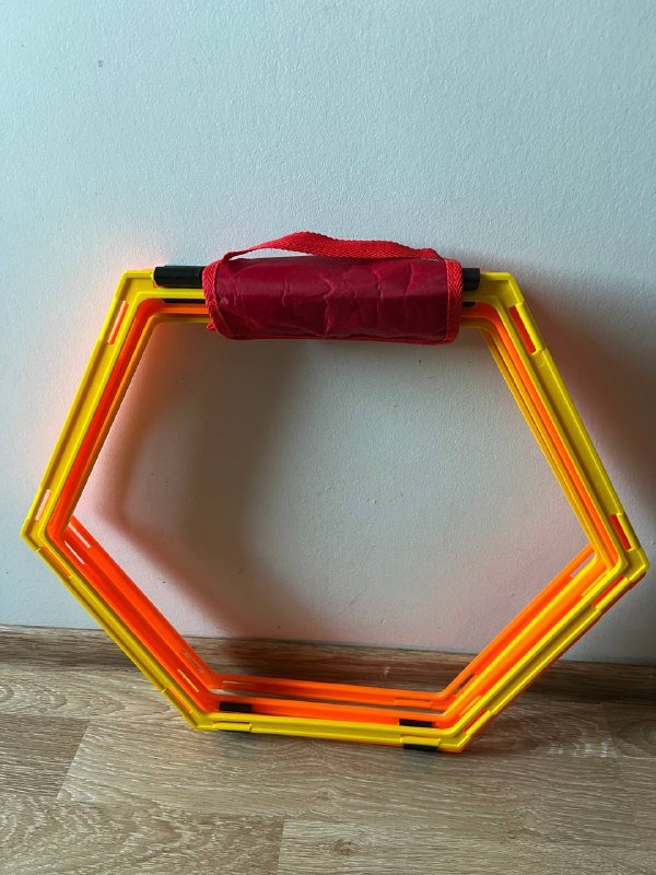 Дорожка координационная желто-оранжевая из 6 шестиугольников