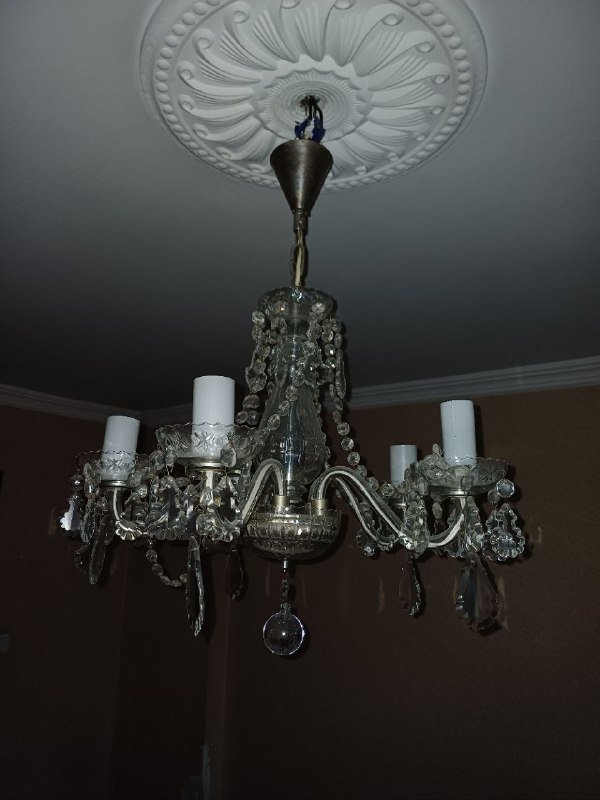Чехословацкая хрустальная люстра 3