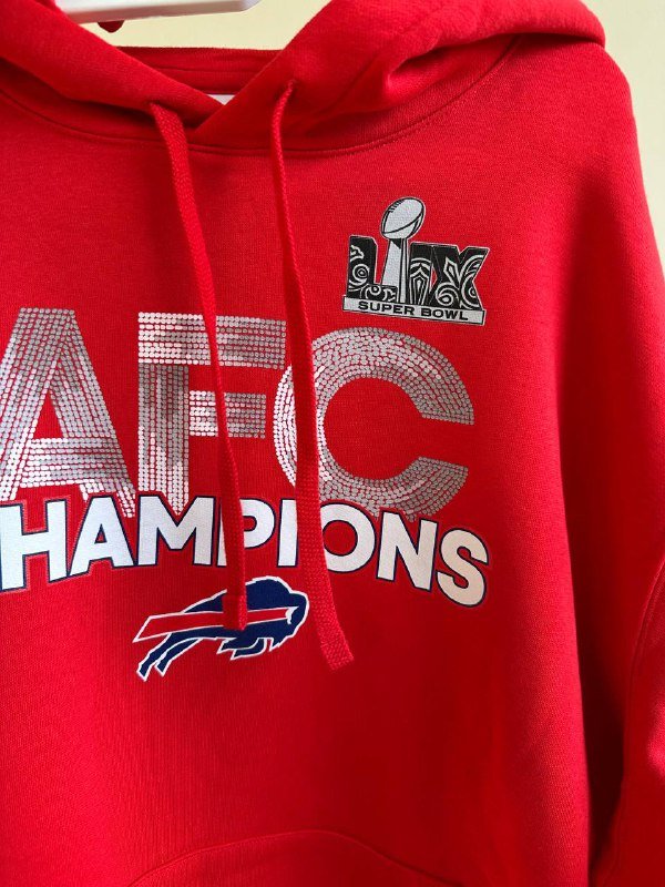Красная толстовка NFL Bills Champ с капюшоном XL 5