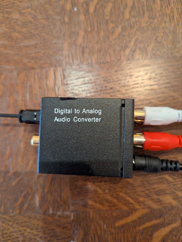 Digital to analog audio converter, cables, adapter