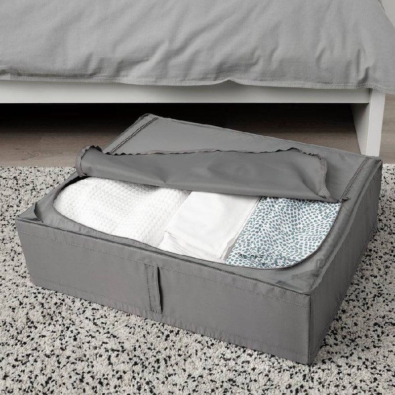 Складной бокс для хранения вещей IKEA Skubb 65x53x19, серый