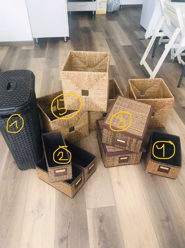 Корзина для белья и коробки для хранения IKEA