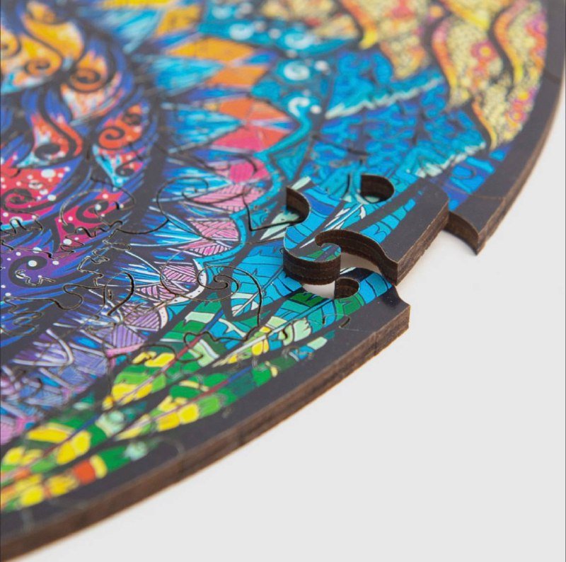 Деревянные пазлы Лиса, Тигр 180 деталей 4