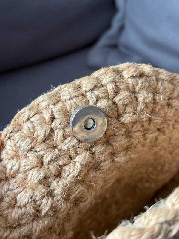 Розовая прелестная сумочка, Джутовая круглая сумочка 5