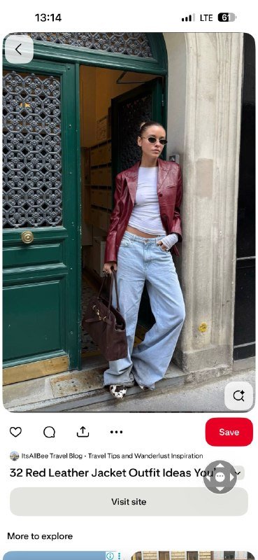 Кожаный винтажный женский жакет размер S-M