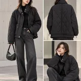 Чёрная стёганая куртка Zara 2