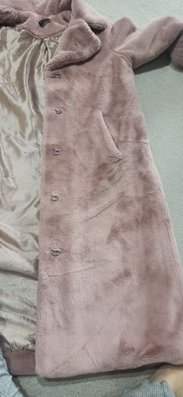 Шуба пыльно-розового цвета MONRO XS-M из искусственного меха 8