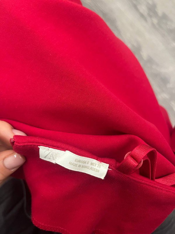 Платье Zara XS-S красное 3