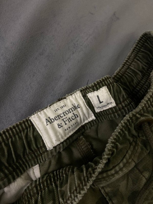 Винтажные милитари шорты Abercrombie & Fitch NY размер L 2
