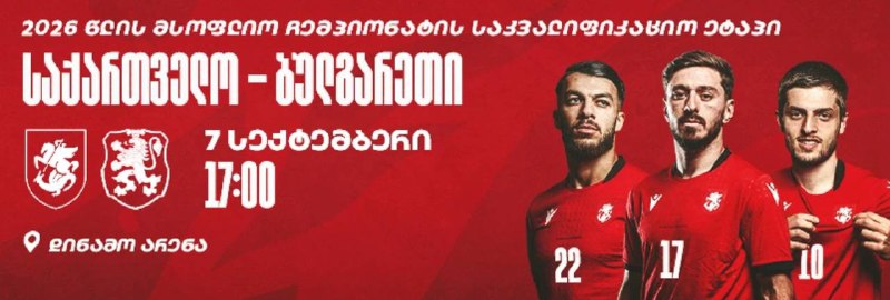 Билет на матч сборных Грузия - Болгария