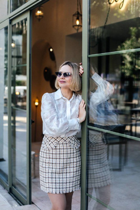 Твидовый жилетка и юбка Rue Италия 2