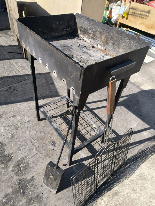 зеркало, мангал, фикусы 2