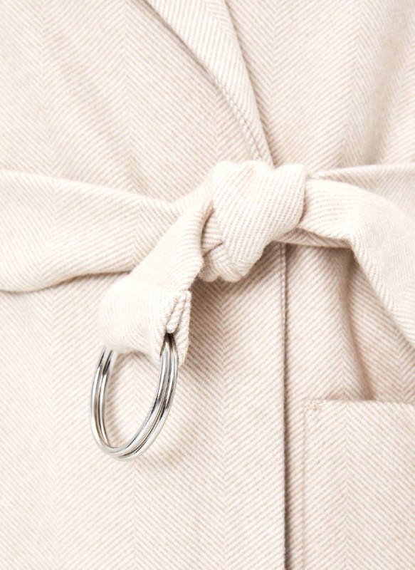 Пальто Bershka размер М молочного цвета 5