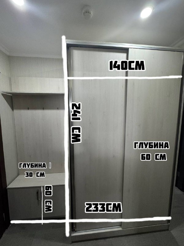 Шкаф купе в коридор на обе стороны открытия 4