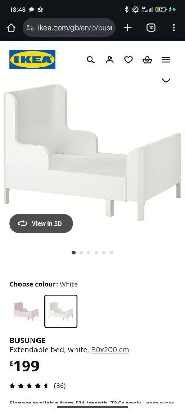 Детская кровать IKEA Busunge