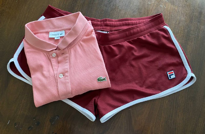 FILA shorts, LACOSTE polo