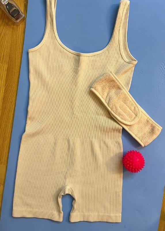 Женский комбинезон шорты, повязка для волос, массажный мяч