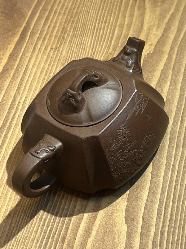 Исинский чайник 300мл фиолетовая глина