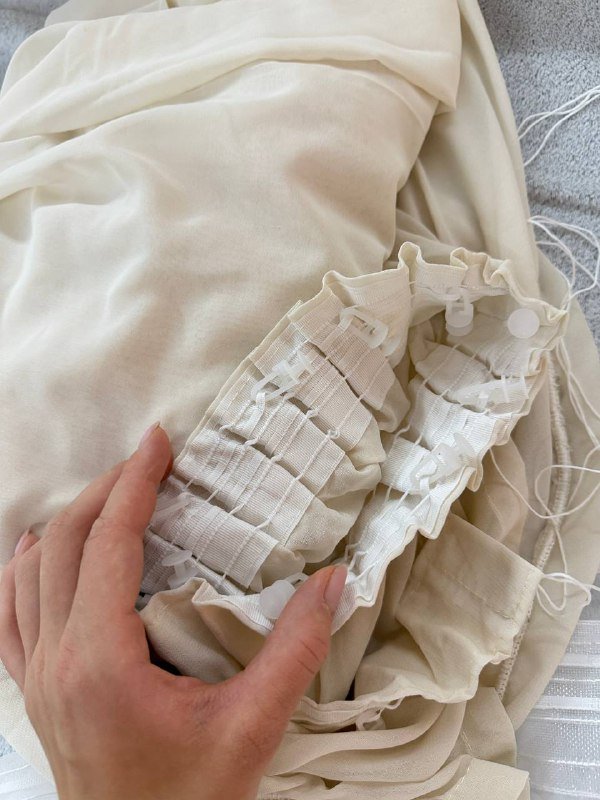 Тюль молочная 2 штуки 2