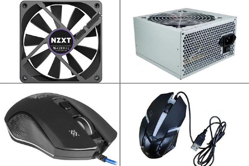 Кулер NZXT, Блок питания FOXLine 450Wt, Игровая мышь Defender Sleipnir GM-927, Игровая мышь Yelandar M20