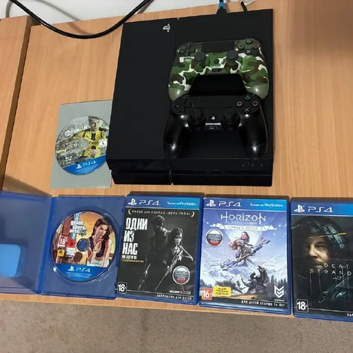 PS4 Fat 1 ТБ, HDMI-кабель, игры