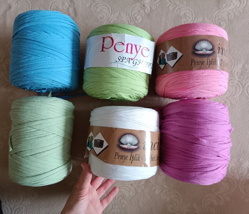 Пряжа трикотажная и хлопковая для вязания и макраме