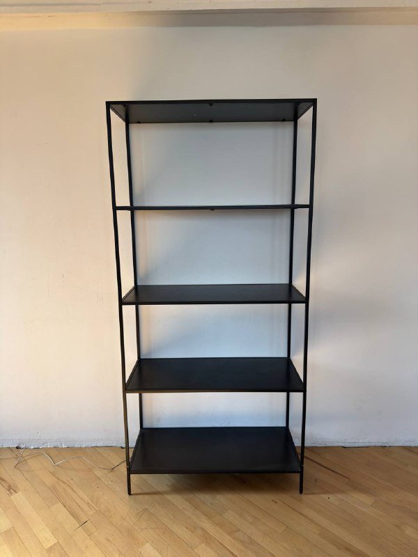 Стеллаж черный металлический каркас