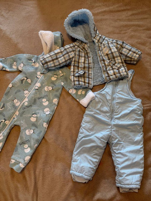 4 комбинезона для малыша зима демисезон 2