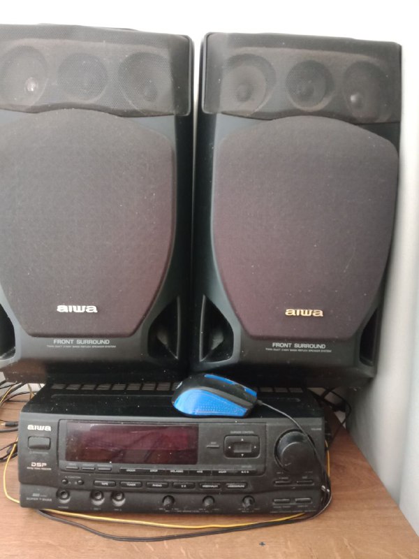 мощные колонки с усилителем от музыкального центра AIWA 1994 2