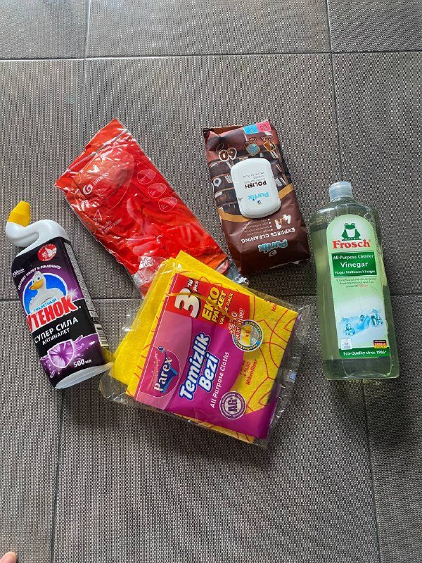 Набор для уборки с утенком, салфетками, Frosch, перчатками