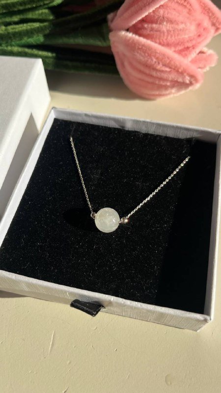 Чокер с натуральным лунным камнем 5