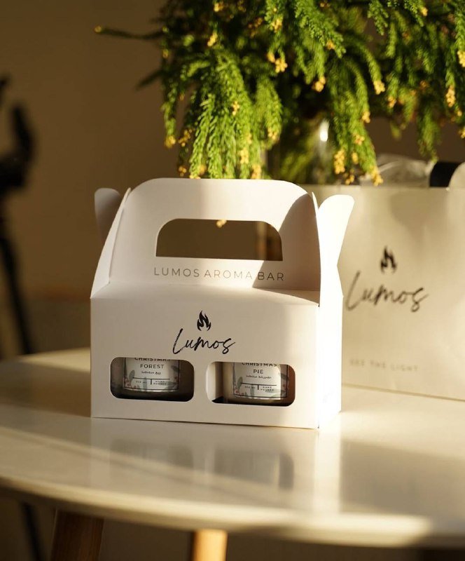 Набор из двух свечей из натурального кокосового воска