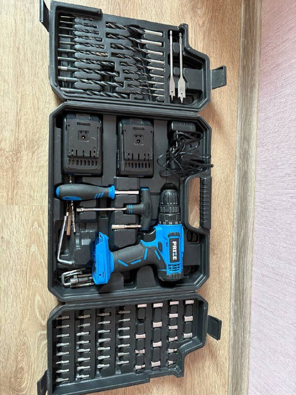 Набор инструментов PRIZE X с шуруповёртом и аксессуарами 2