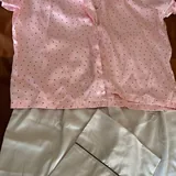 Домашний комплект S, атласные брюки и две рубашки 2