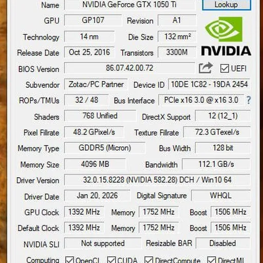 GTX 1050 Ti 4GB видеокарта