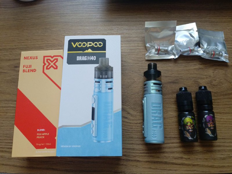 Voopoo DRAG H40 комплект, испарители, жидкости
