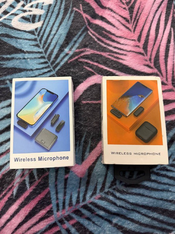 Беспроводной микрофон для iPhone (Lightning) комплект с 2 микрофонами