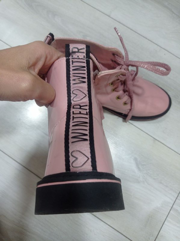 Детские розовые ботинки 34 размер 3