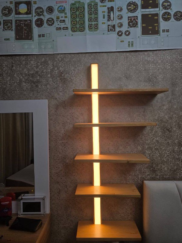 Ночник из натурального дерева сосна, дуб 3