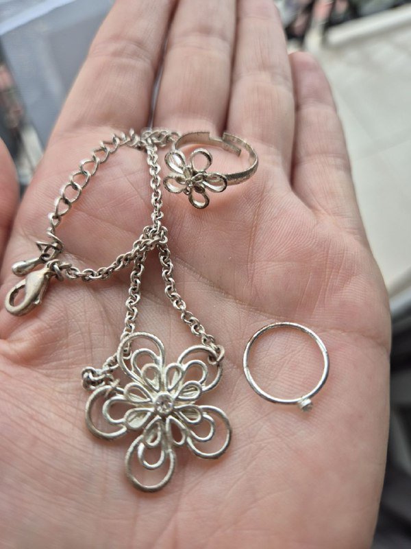 Браслет на ногу и колечки