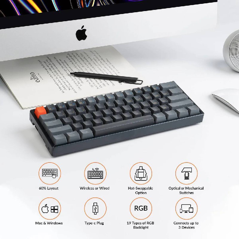 Ноутбук ASUS ROG STRIX G17 2022, Клавиатура Keychor k6 RGB Bluetooth USB C 4