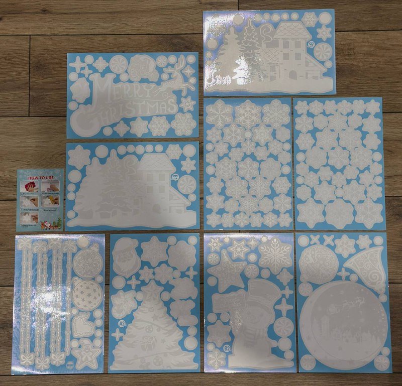 Новогодние наклейки, стикеры, аппликация, декор 2