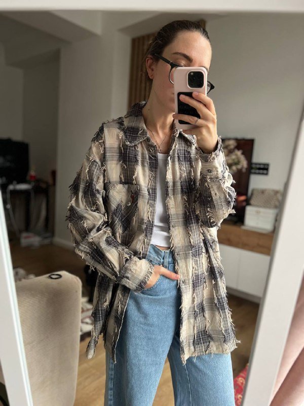 Рубашка SELA x Союзмультфильм с бахромой и котенком Гав