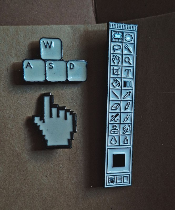 Значки компьютерные символы WASD и курсор