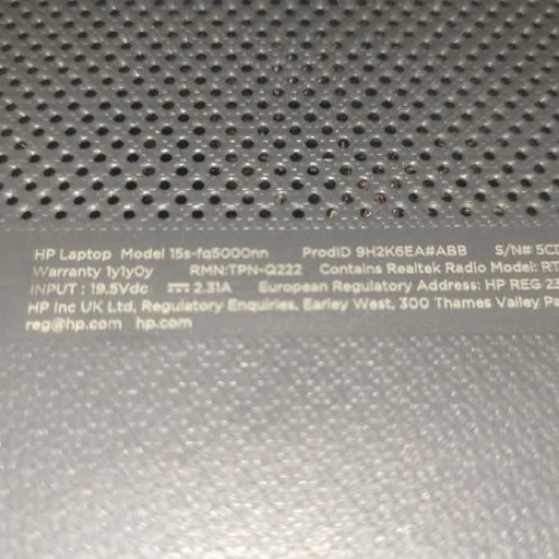 HP Laptop 15s-fq5001nm Intel i3 8GB 500GB SSD