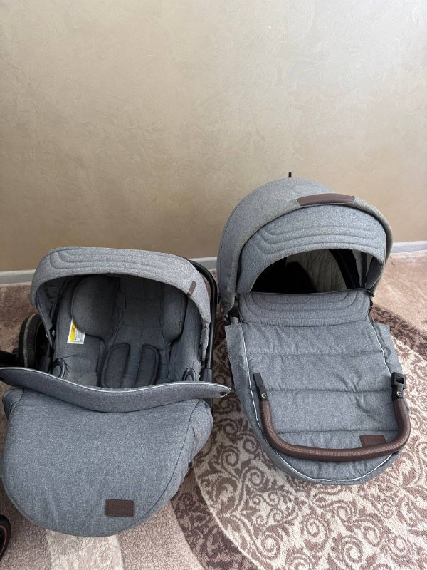 Детская коляска трансформер 3в1 с автокреслом и аксессуарами 5