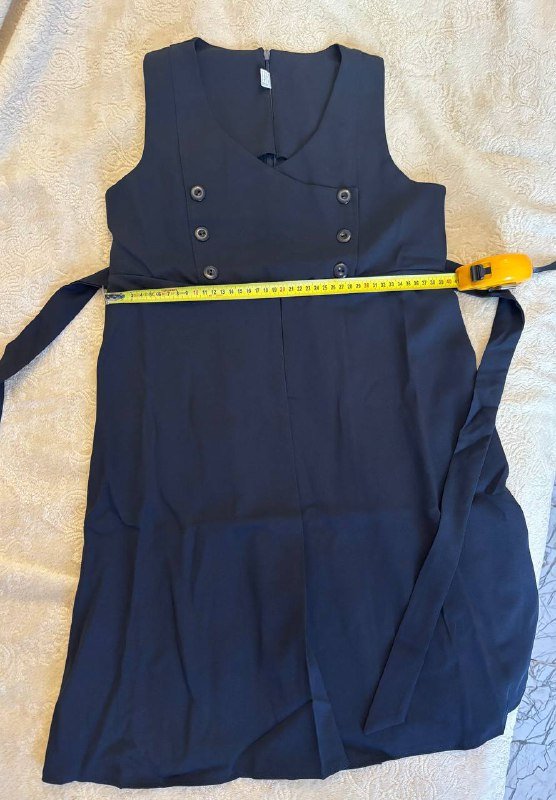 Школьное платье для девочки тёмно-синее размер 38