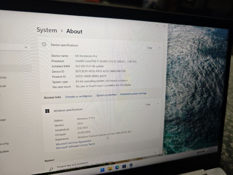 Xiaomi Notebook Pro 15.6, Intel Core i7, 16GB RAM, 256GB SSD 2