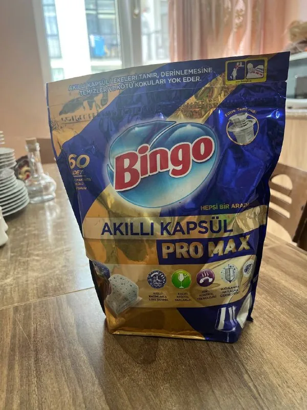 Таблетки для посудомоечной машины Bingo 60 шт. 1