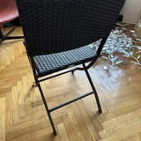 Складной черный дачный стул 2